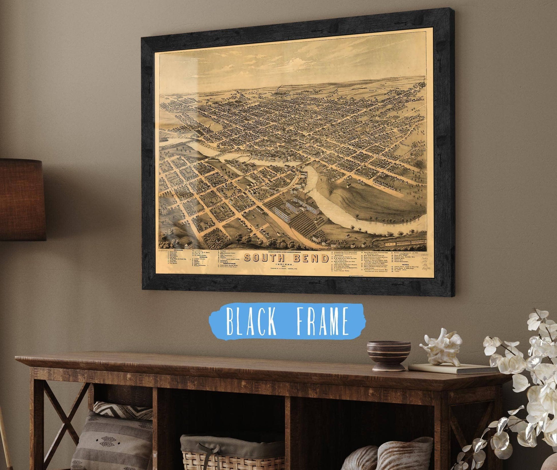 South Bend Indiana 1874 State of Indiana