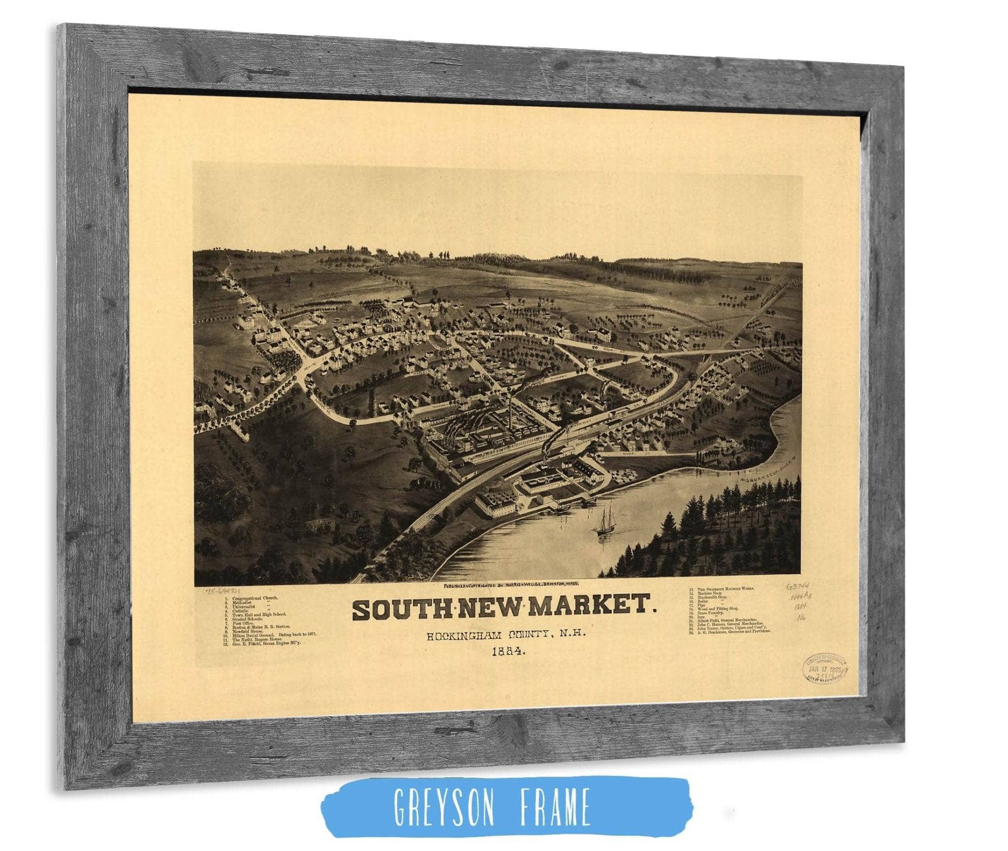 South New Market Rockingham County Nh 1884 State of New Hampshire