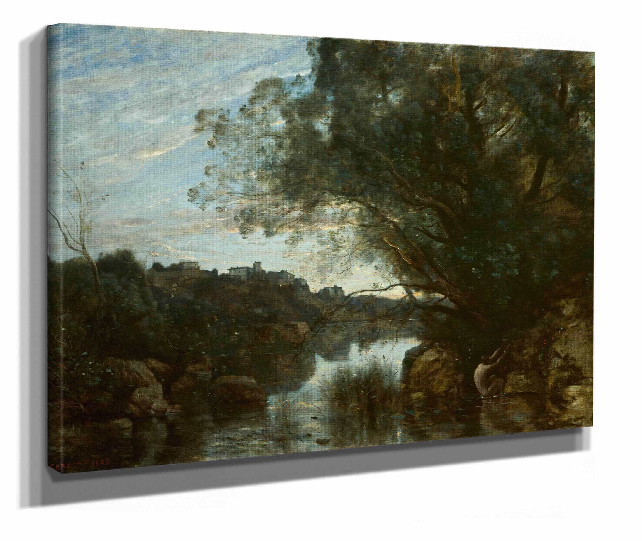 Souvenir Of The Environs Of Lake Nemi by Jean Baptiste Camille Corot