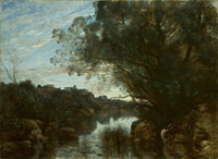 Souvenir Of The Environs Of Lake Nemi by Jean Baptiste Camille Corot