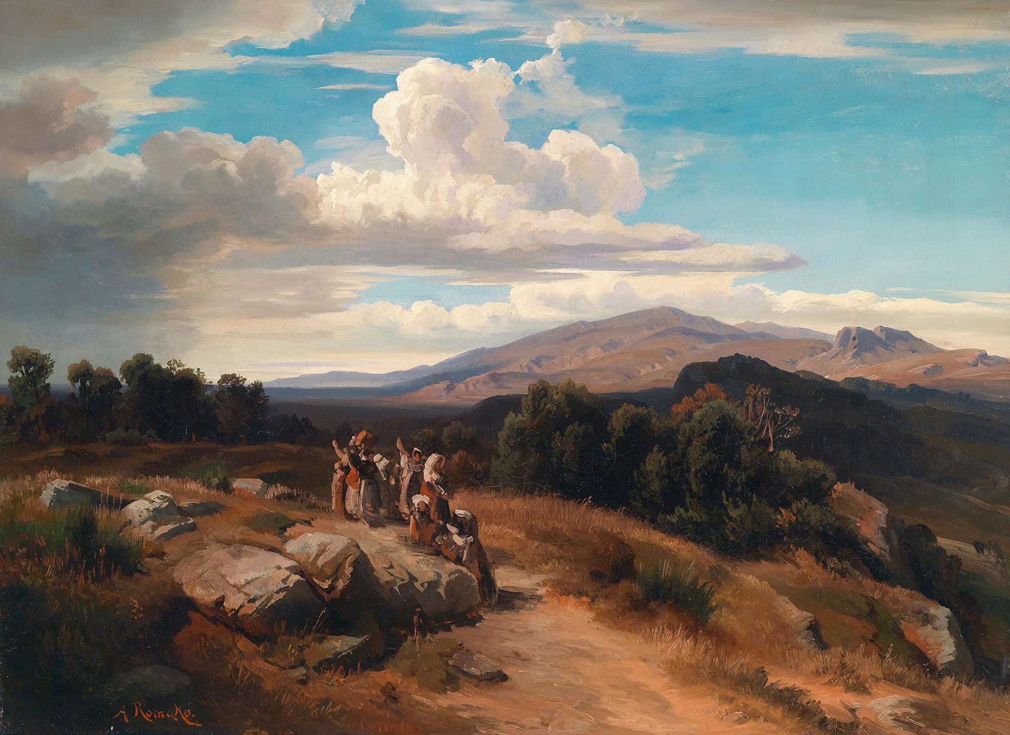Spanische Landschaft by Anton Romako