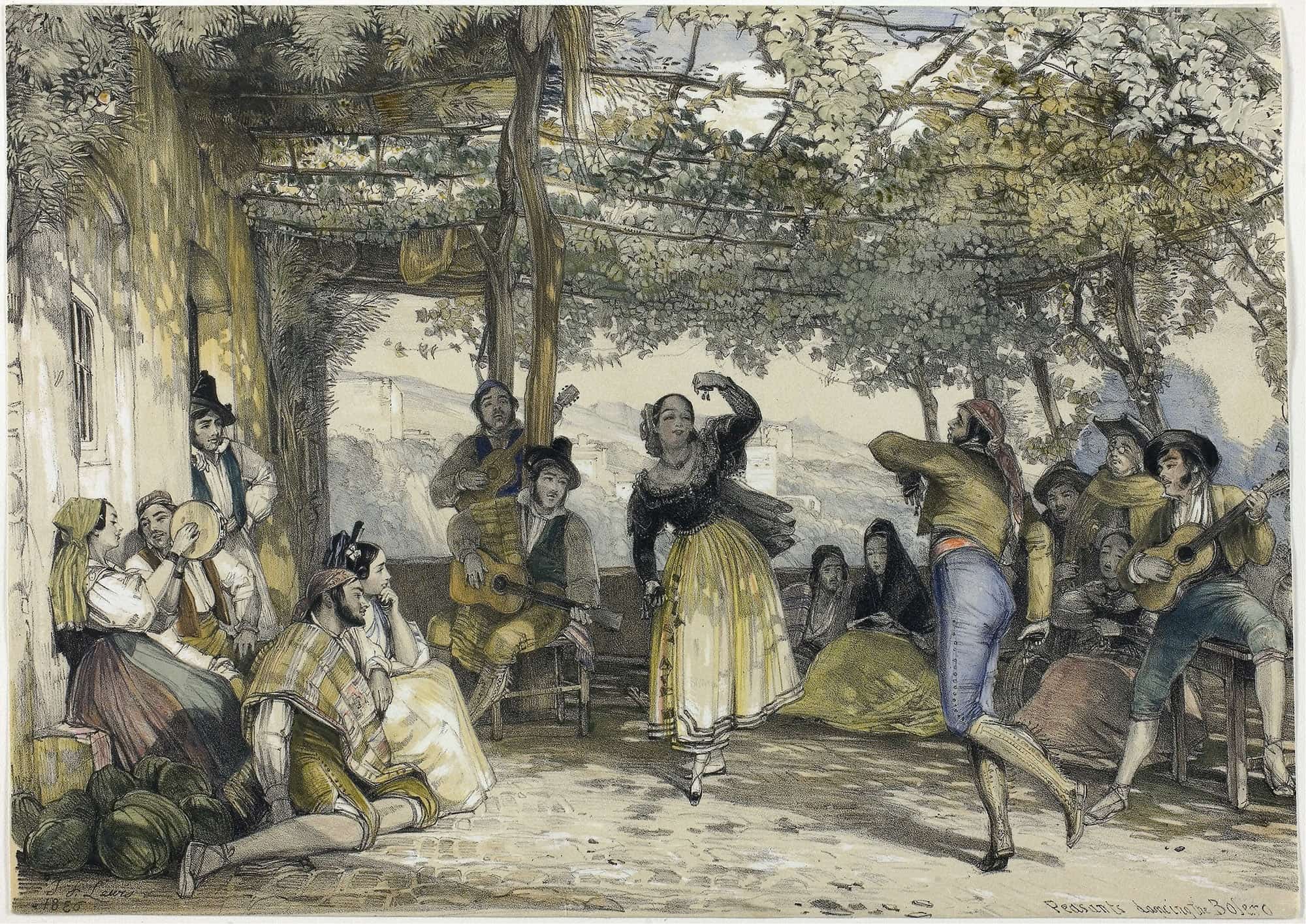 Spanish Peasants Dancing The Bolero by John Frederick Lewis
