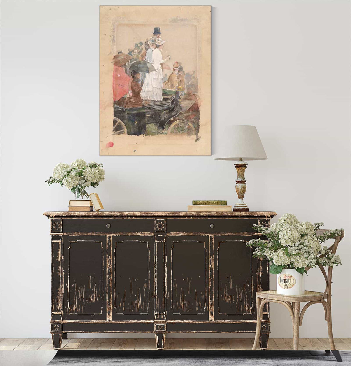 Spectators At The Grand Prix by Childe Hassam