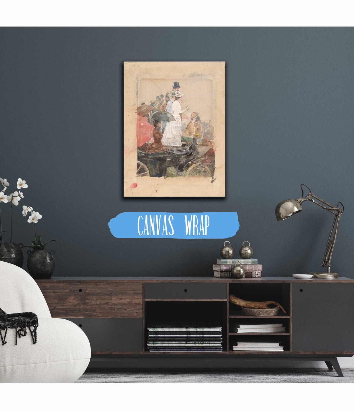 Spectators At The Grand Prix by Childe Hassam