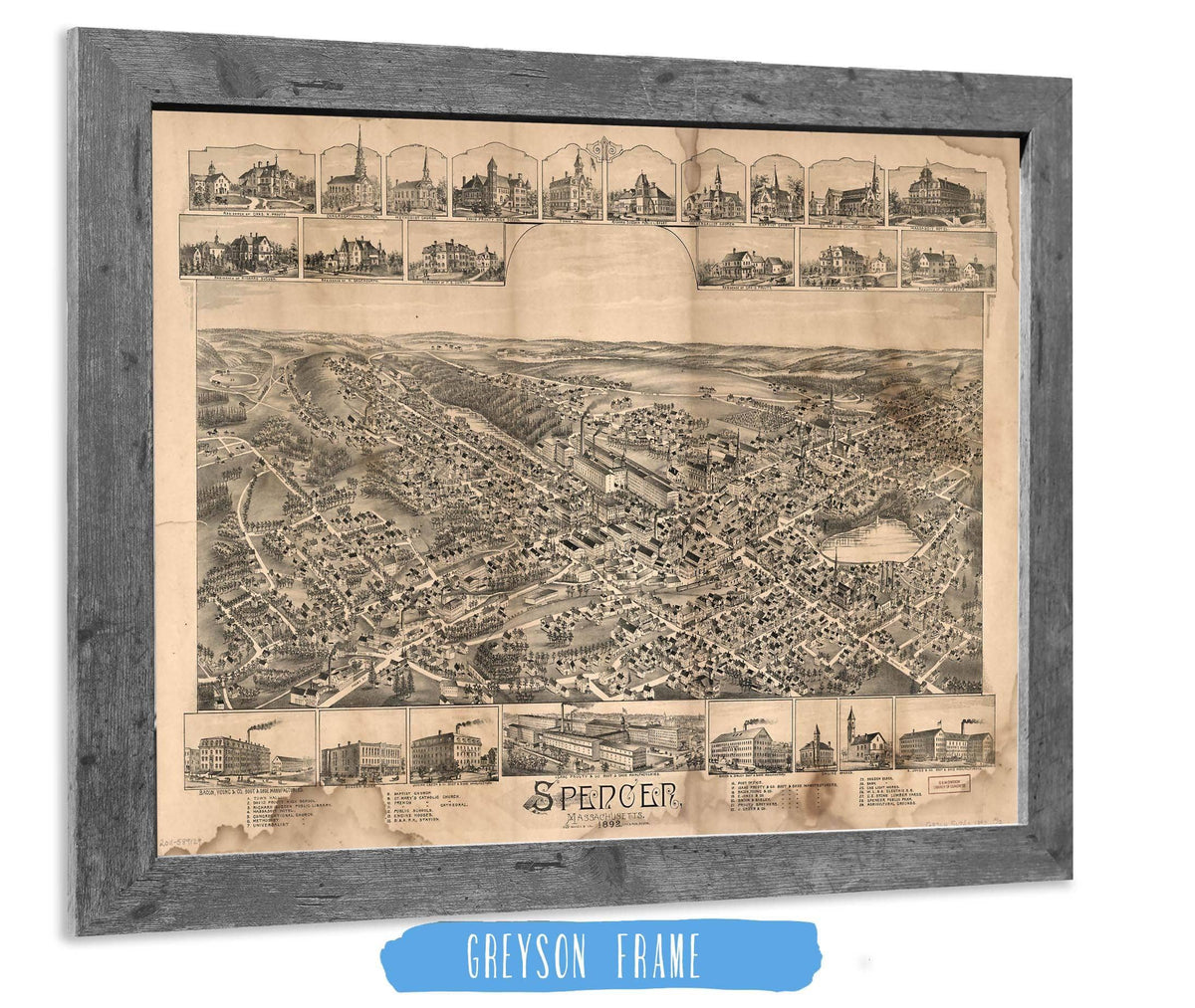 Spencer Massachusetts 1892 State of Massachusetts