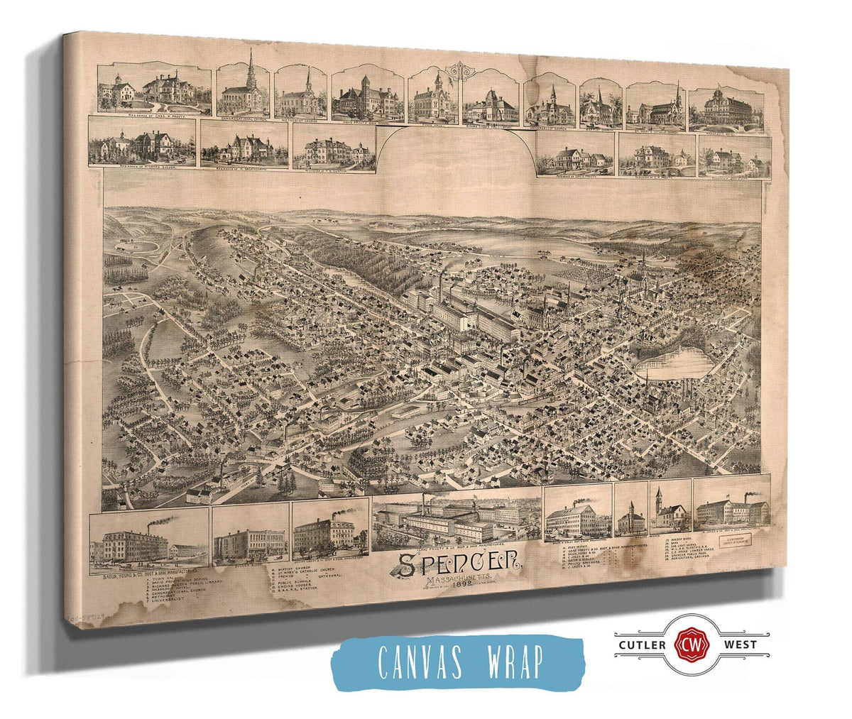 Spencer Massachusetts 1892 State of Massachusetts