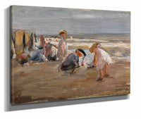 Spielende Kinder Am Strand Children Playing On The Beach by Max Liebermann