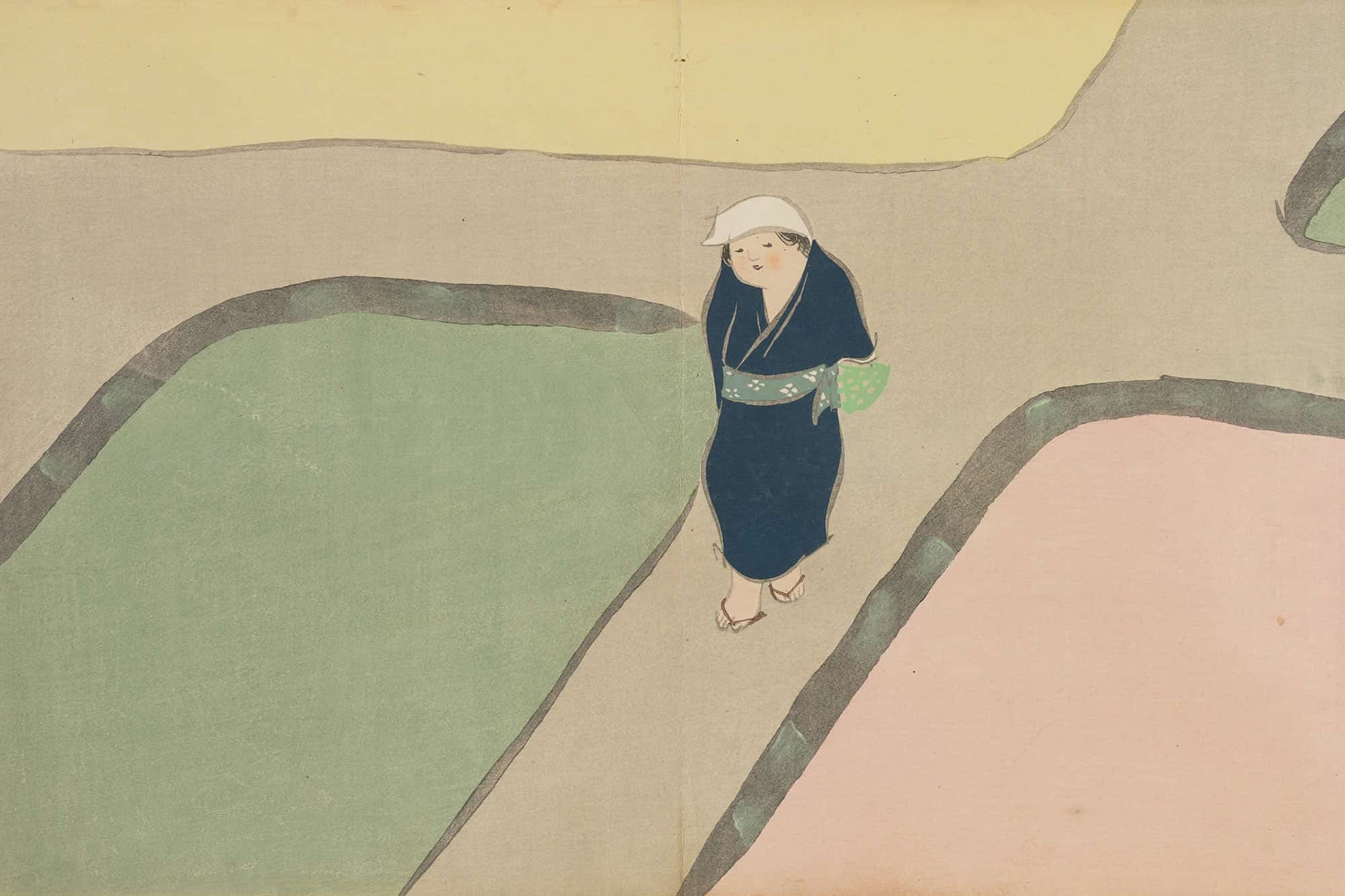 Spring Field Haru No Tanomo by Kamisaka Sekka