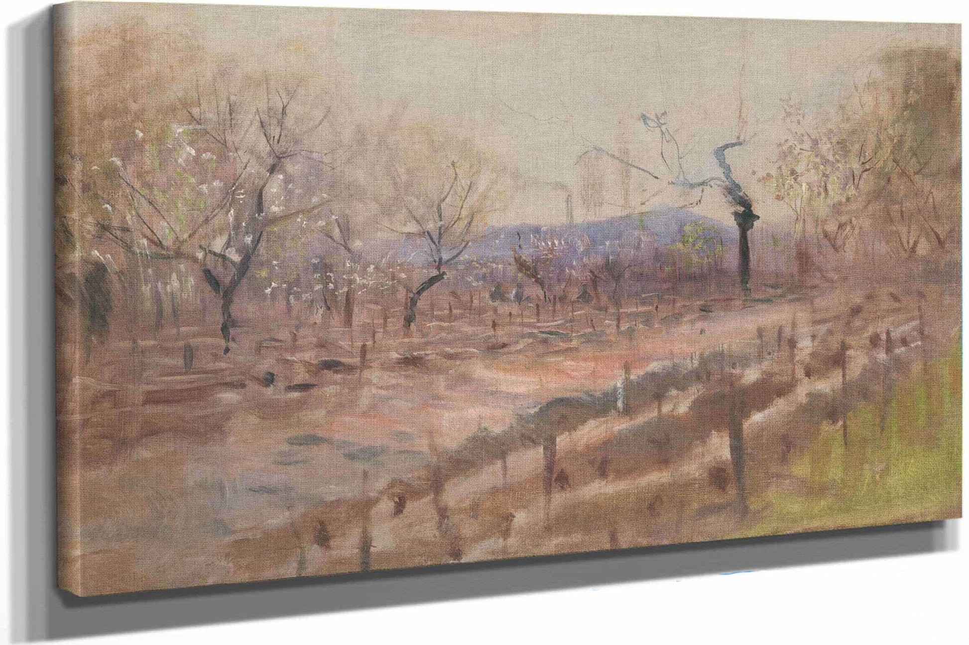 Spring Landscape Spring In An Orchard by Ladislav Mednyanszky