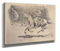 Spurring His Horse In Pursuit by Frederic Remington