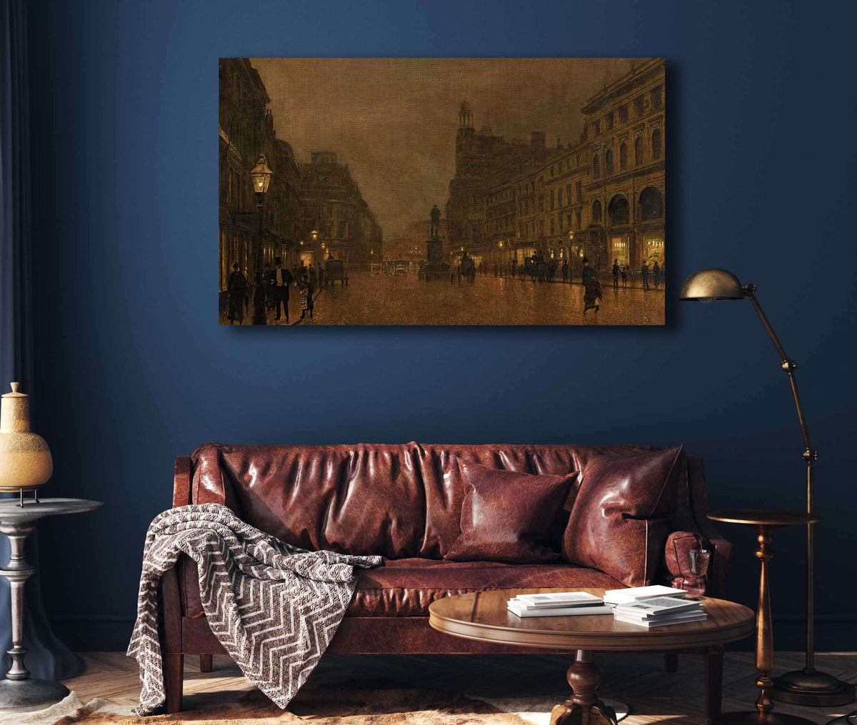 St Annes Square And Exchange Manchester by John Atkinson Grimshaw