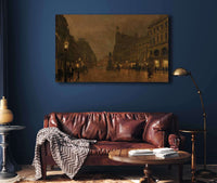 St Annes Square And Exchange Manchester by John Atkinson Grimshaw