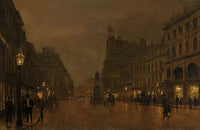 St Annes Square And Exchange Manchester by John Atkinson Grimshaw