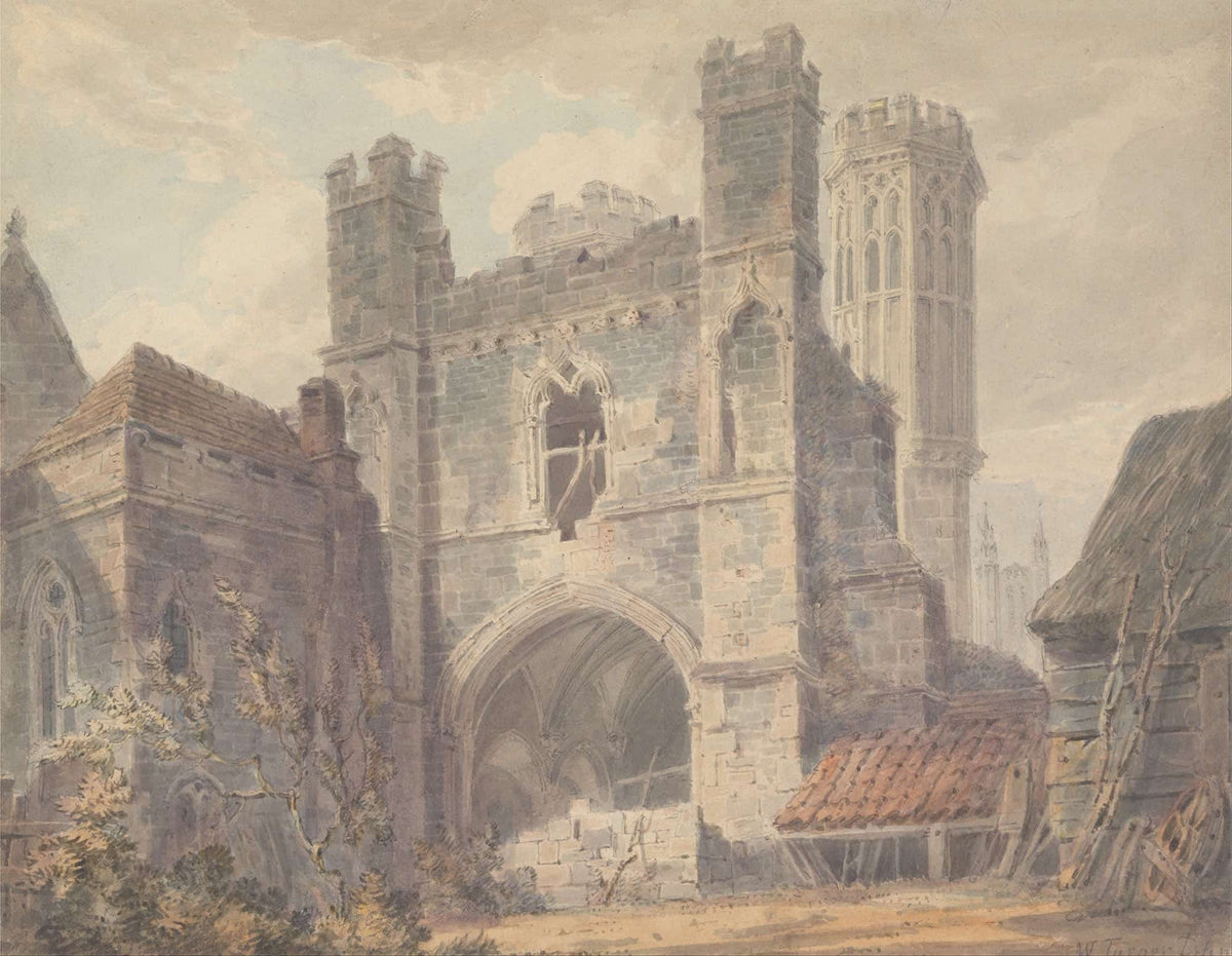St Augustines Gate Canterbury Between And by Joseph Mallord William Turner