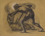St George Series Male Nude Study For St George Slaying The Dragon by Sir Edward Coley Burne Jones
