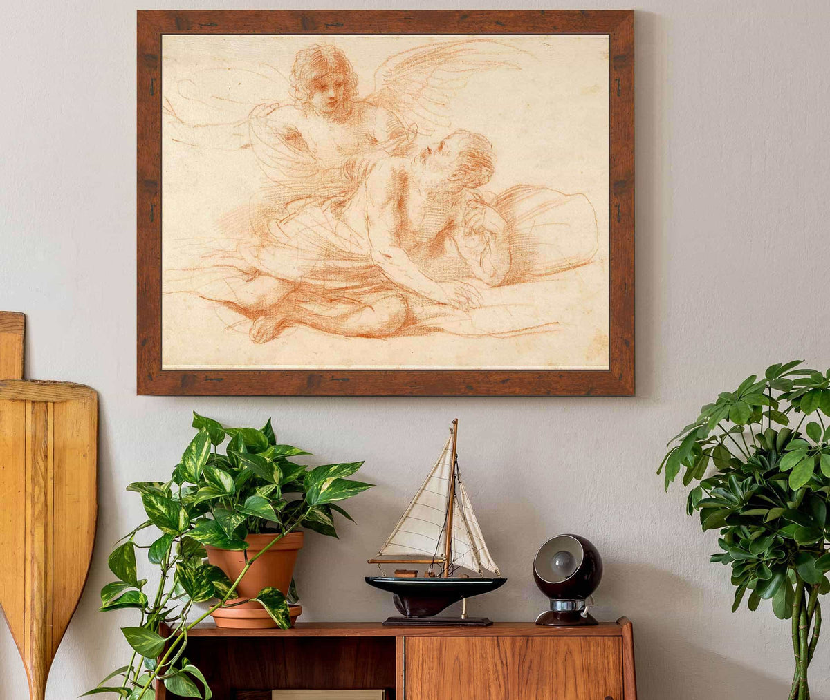 St Peter And The Angel Early S by Guercino