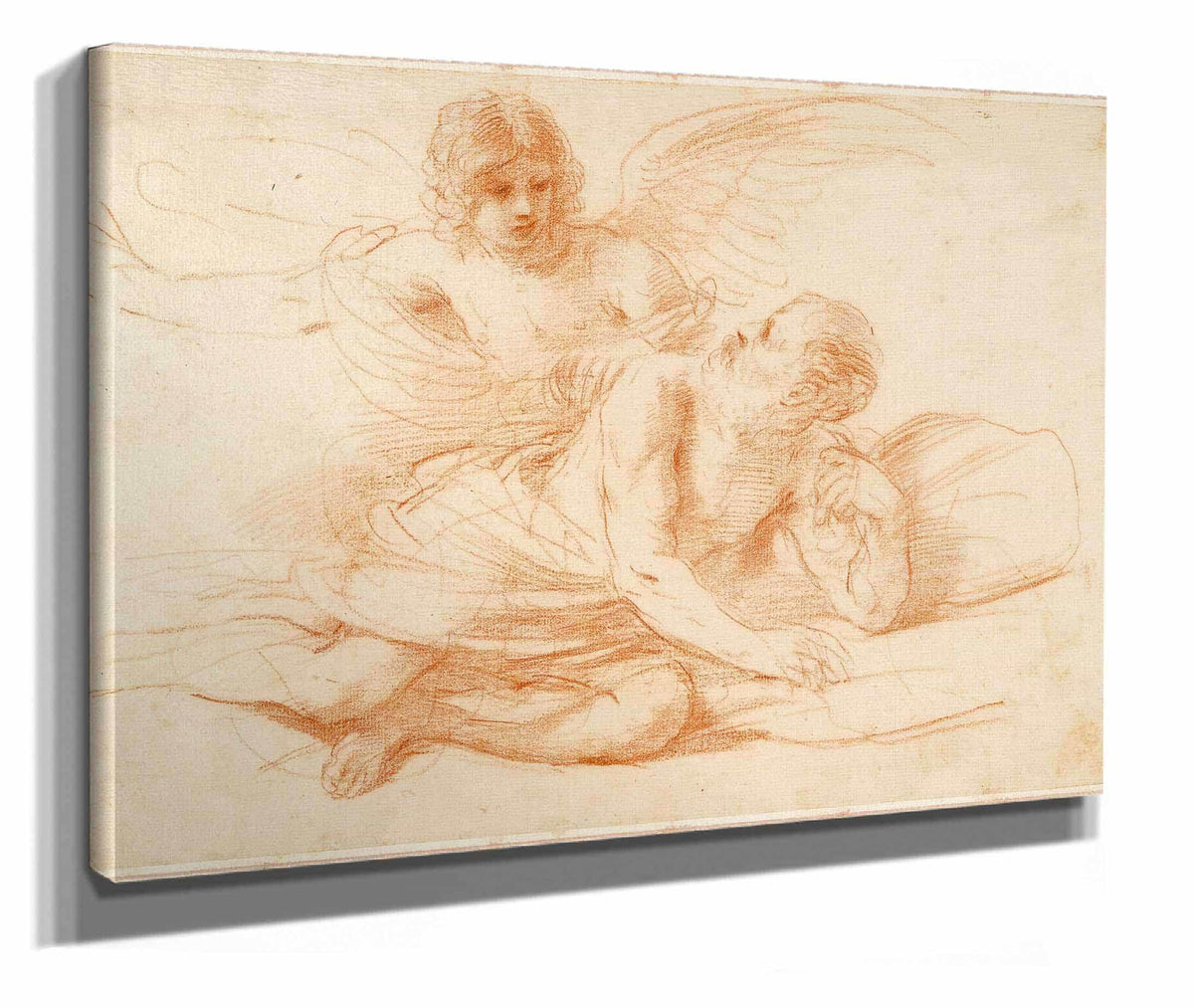 St Peter And The Angel Early S by Guercino