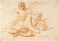 St Peter And The Angel Early S by Guercino