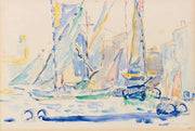 St Tropez Tartanes Au Port by Paul Signac