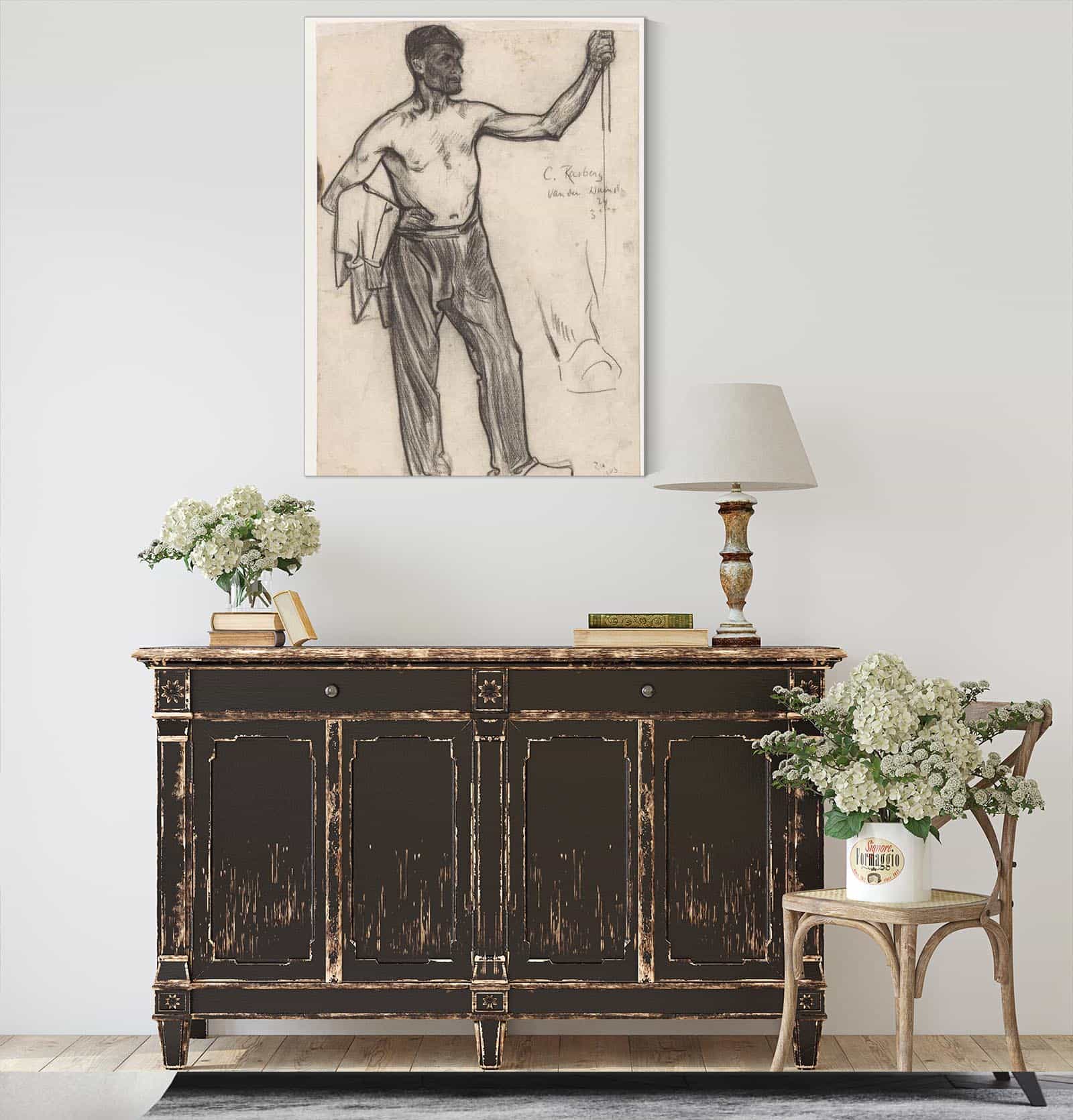 Staande Man Met Ontbloot Bovenlichaam by Richard Nicolaus Roland Holst