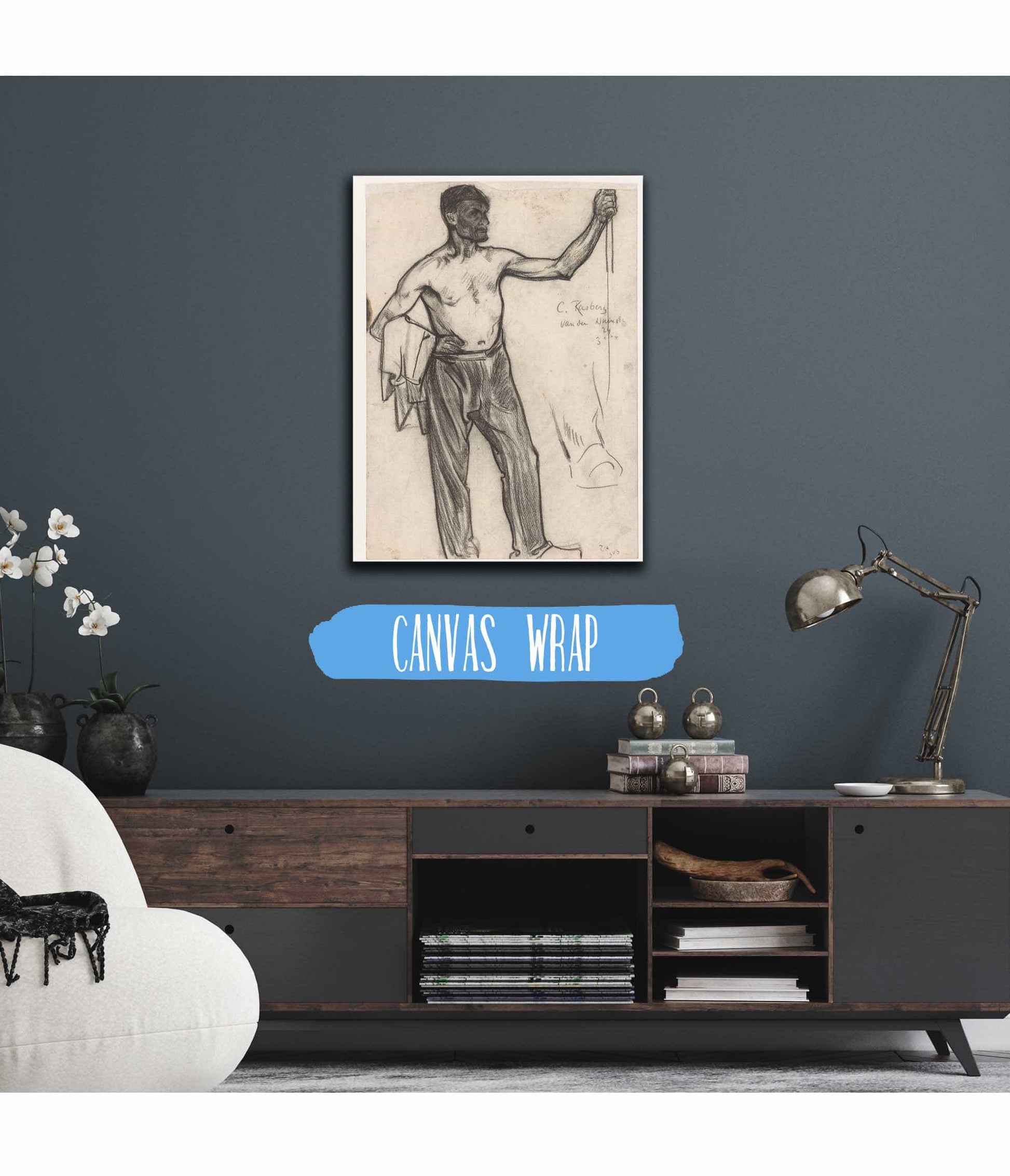 Staande Man Met Ontbloot Bovenlichaam by Richard Nicolaus Roland Holst
