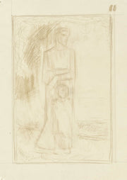 Staande Vrouw En Kind In Een Landschap  by Richard Nicolaus Roland Holst