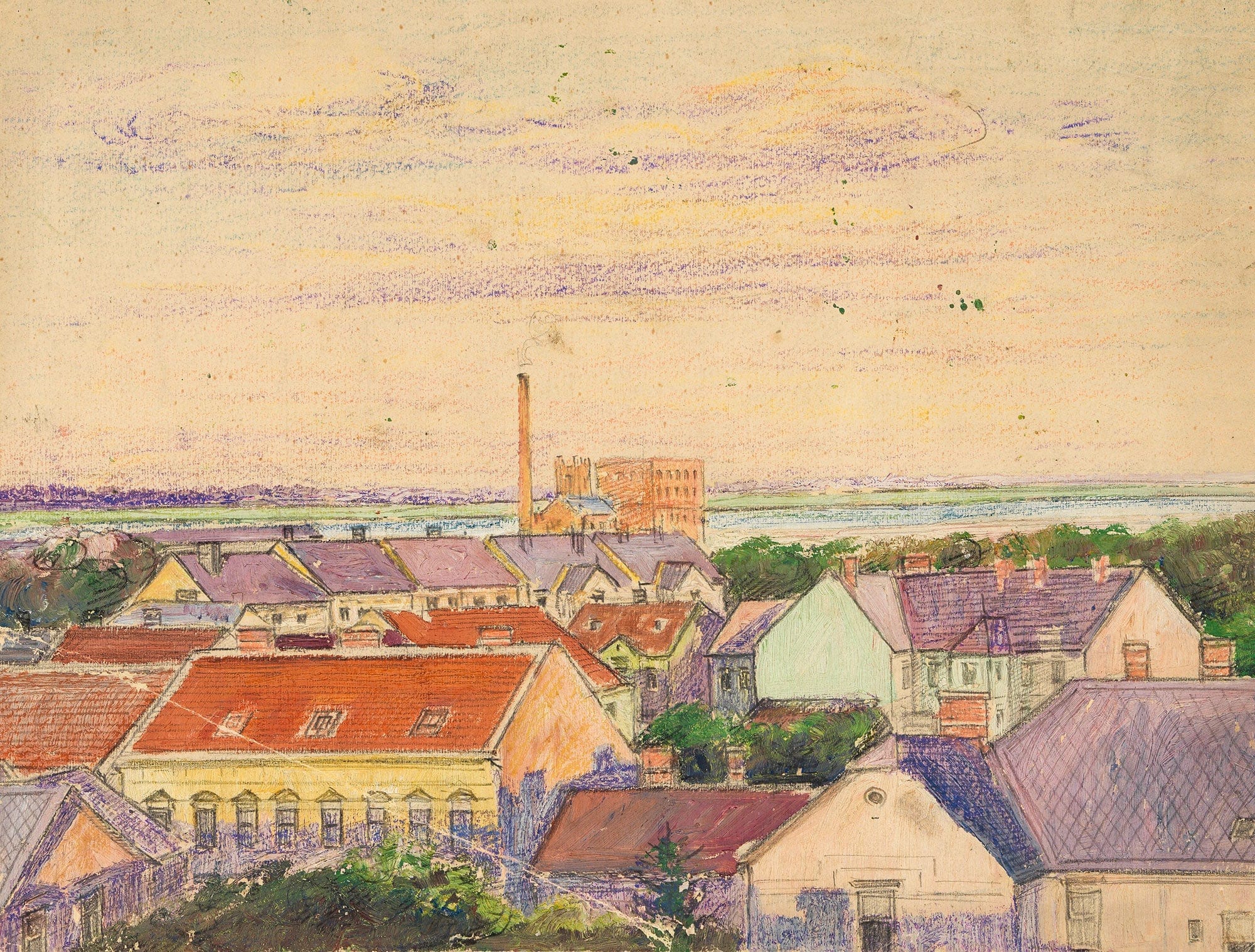 Stadtansicht by Egon Schiele