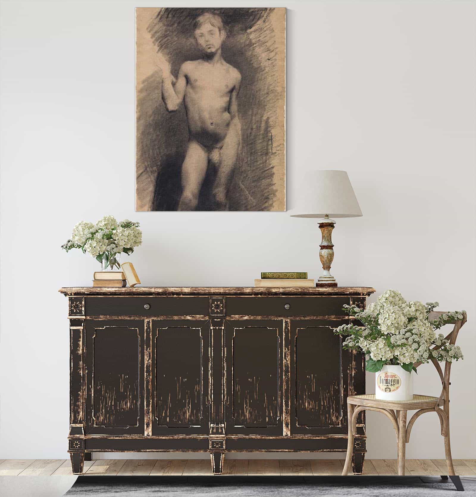 Staende Nogen Dreng Modelstudie by Vilhelm Hammershoi