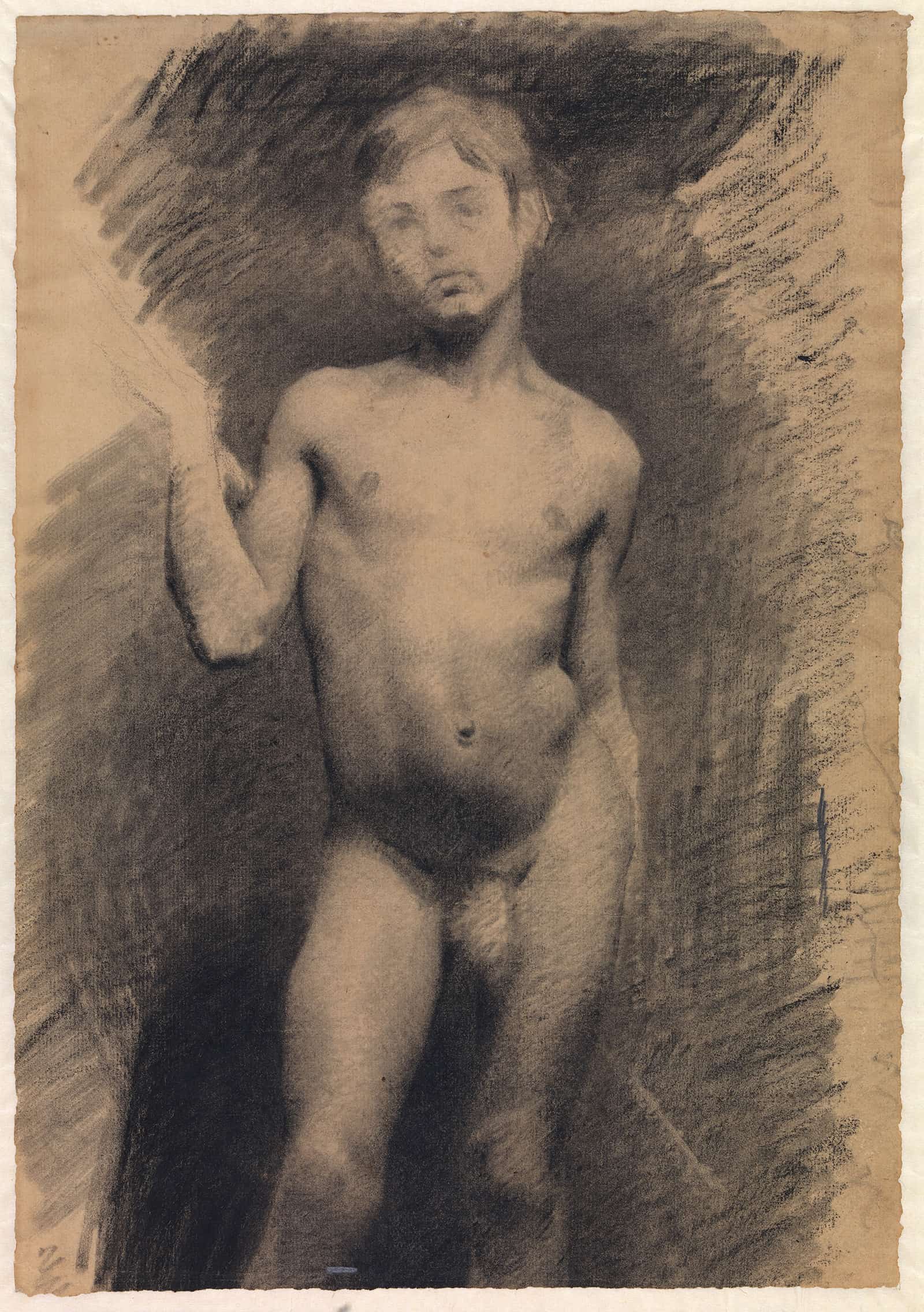 Staende Nogen Dreng Modelstudie by Vilhelm Hammershoi