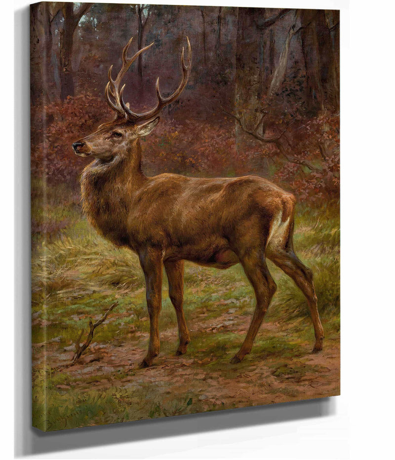 Stag In An Autumn Landscape by Rosa Bonheur