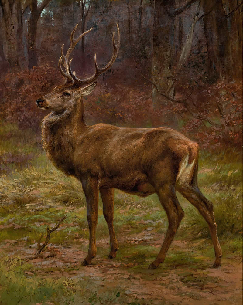 Stag In An Autumn Landscape by Rosa Bonheur