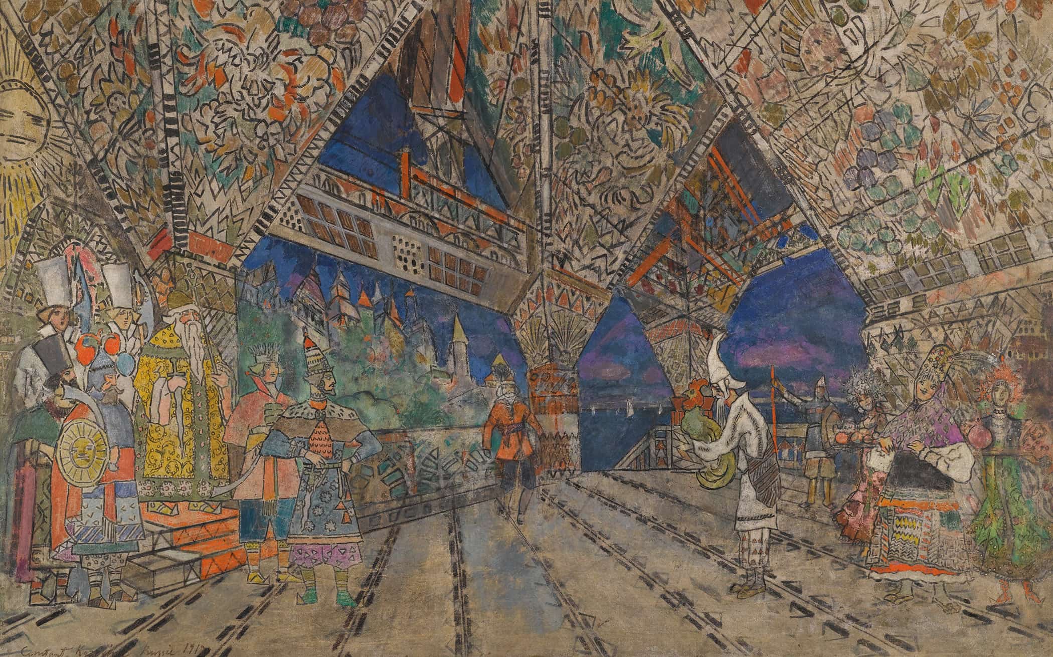 Stage Design For Le Coq Dor by Konstantin Alexeevich Korovin