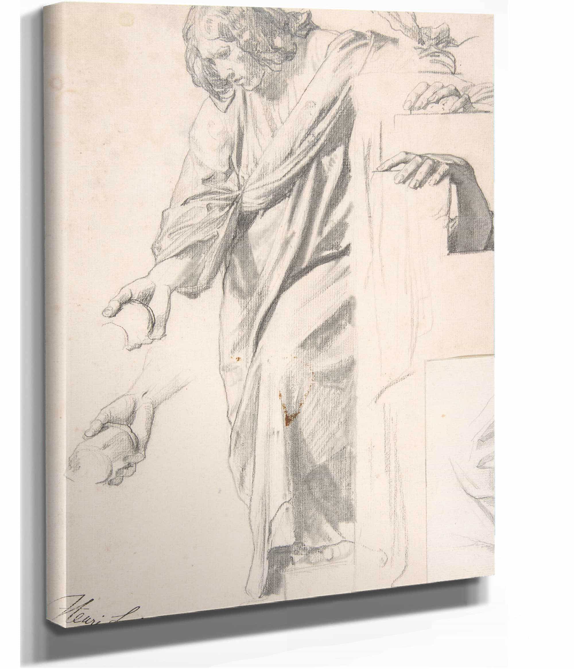 Standing Draped Female Figure by Henri Lehmann