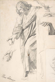 Standing Draped Female Figure by Henri Lehmann