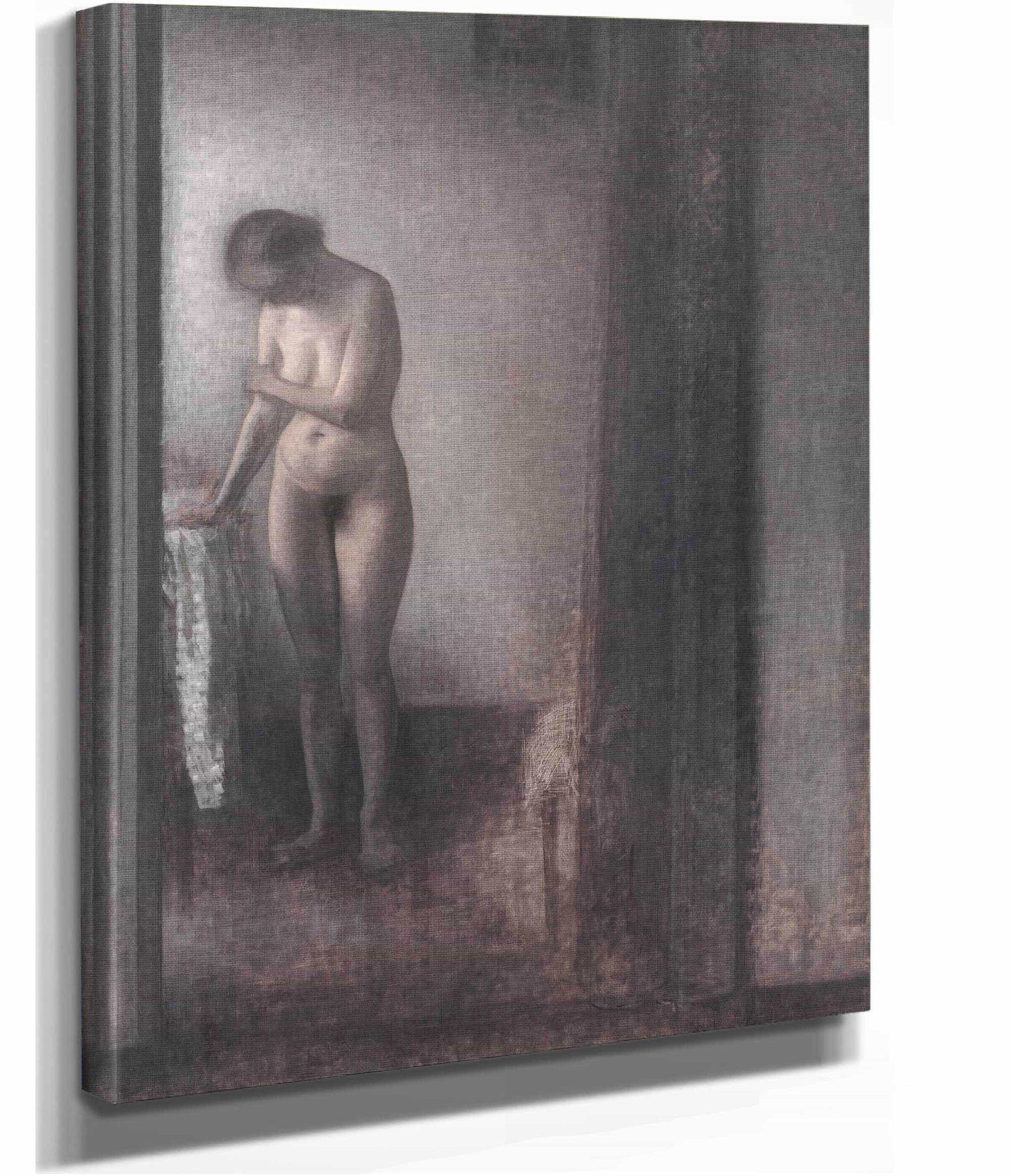 Standing Female Nude by Vilhelm Hammershoi