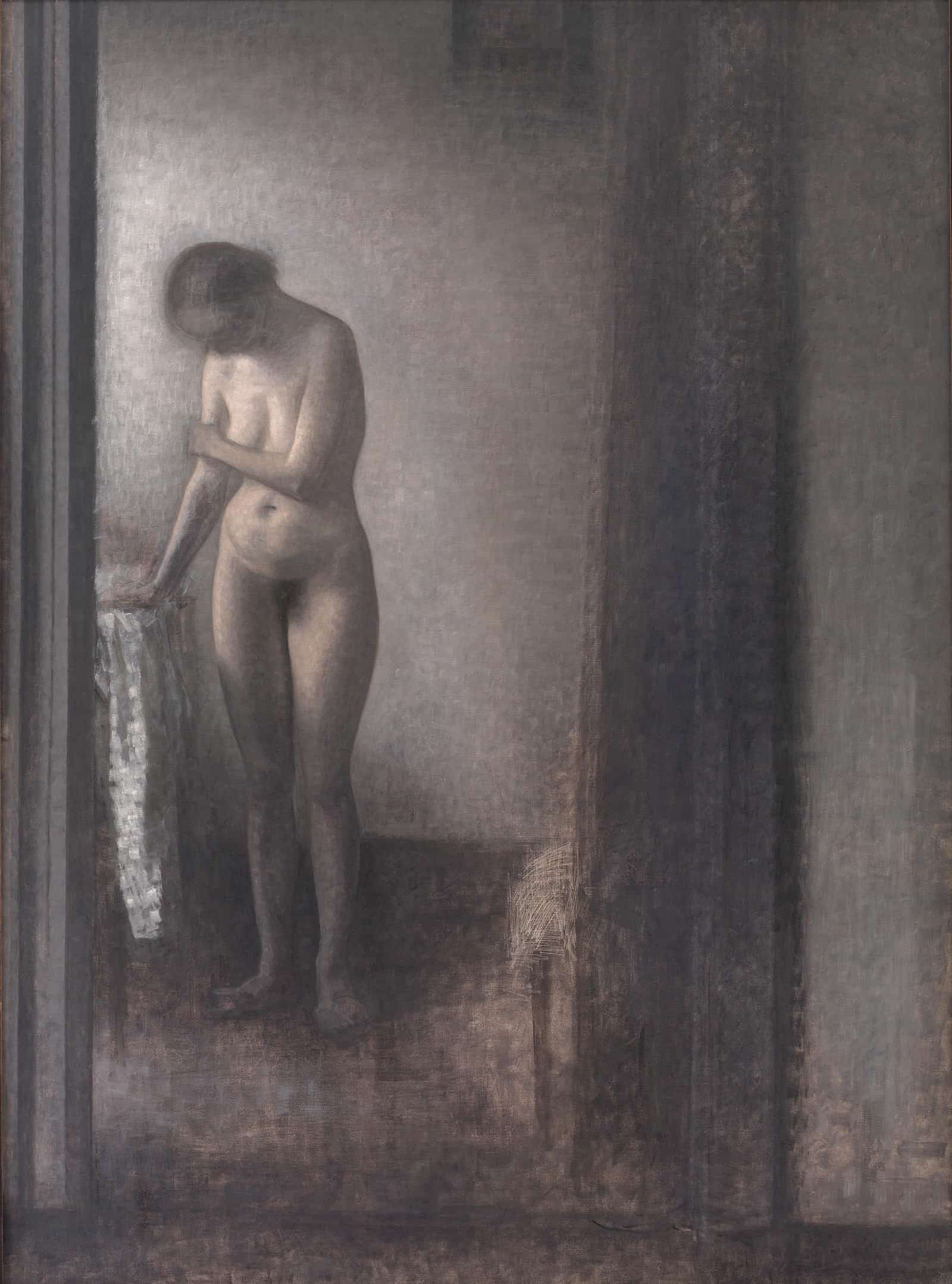 Standing Female Nude by Vilhelm Hammershoi
