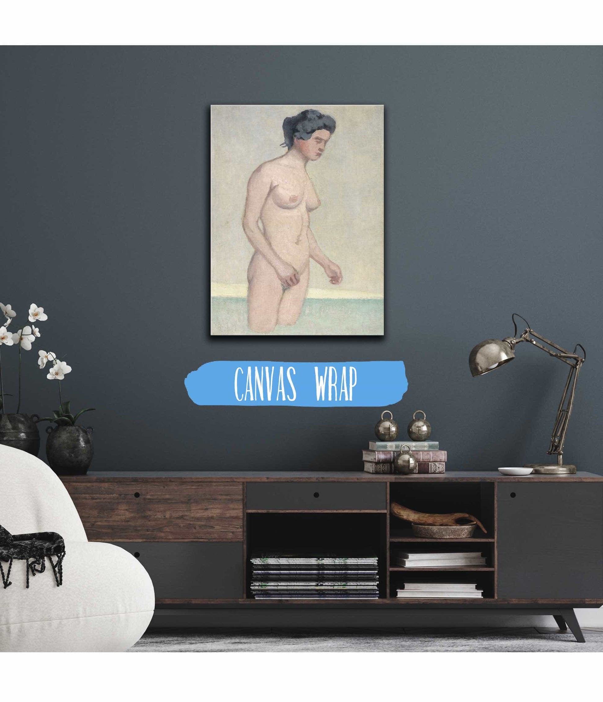 Standing Female Swimmer In Profile by Felix Vallotton