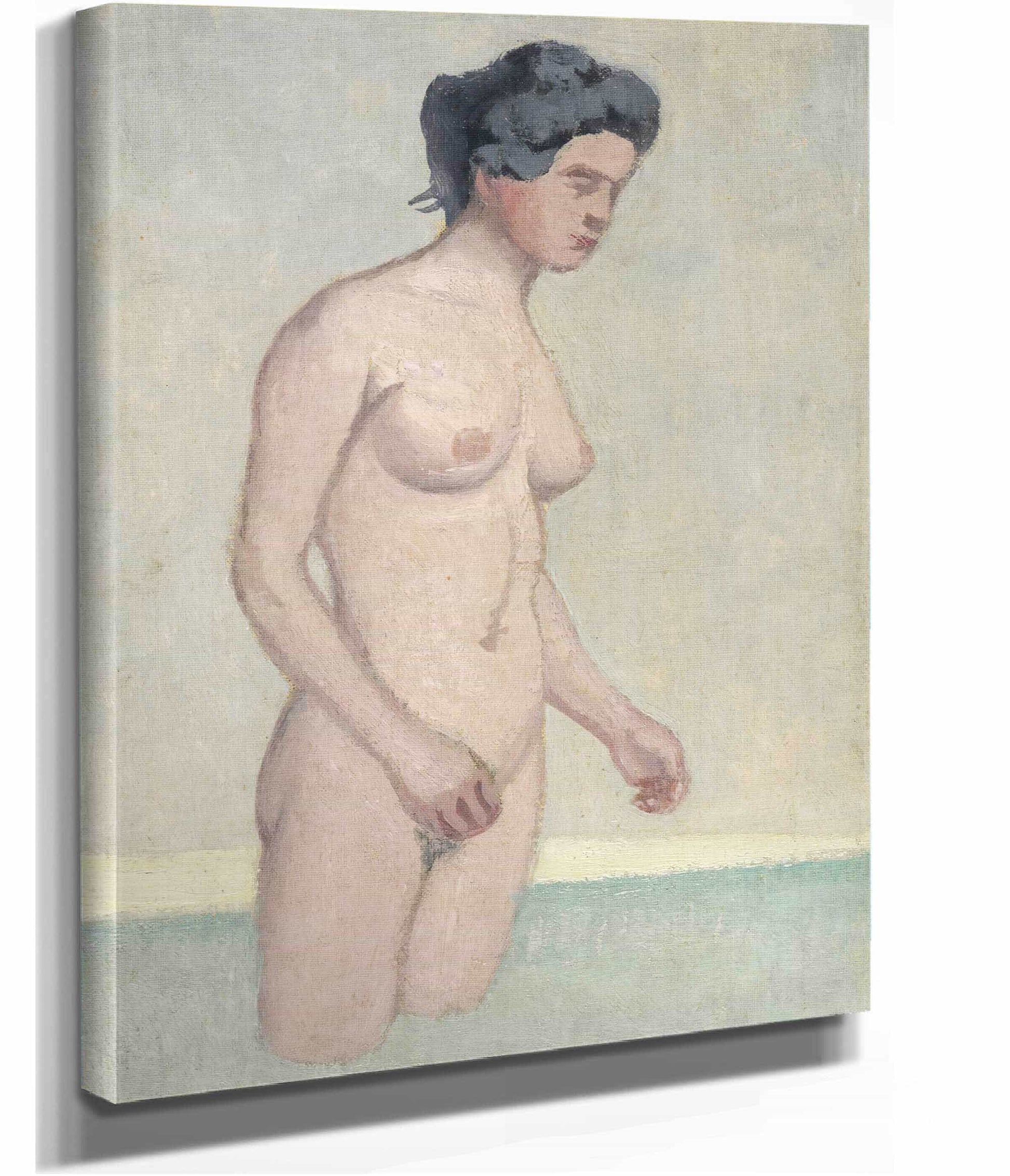Standing Female Swimmer In Profile by Felix Vallotton