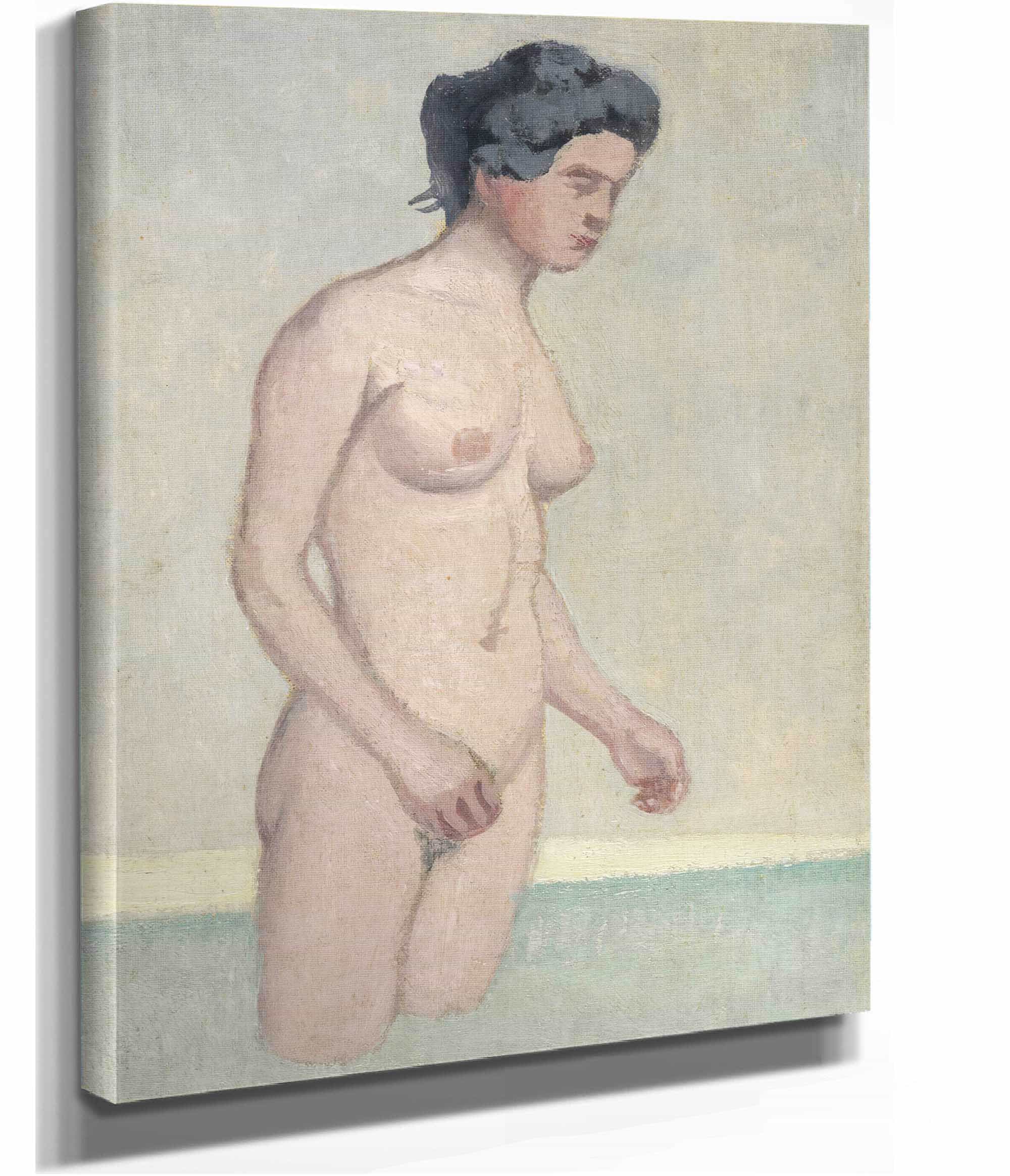 Standing Female Swimmer In Profile by Felix Vallotton