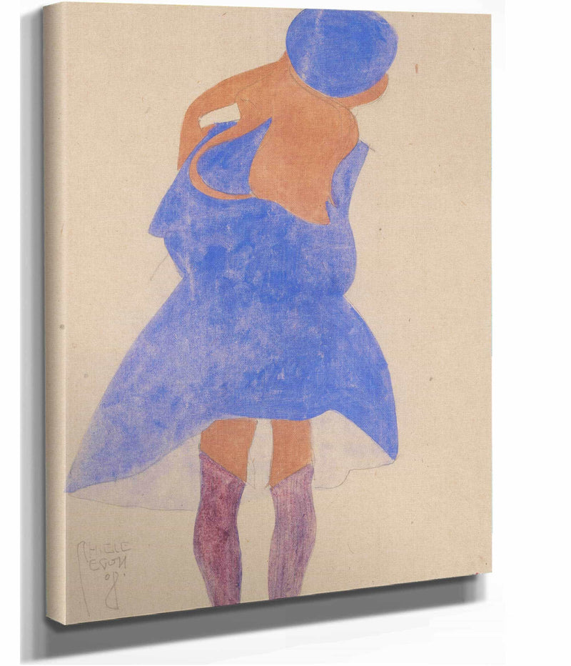 Standing Girl Back View by Egon Schiele
