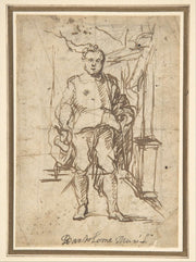 Standing Male Figure Study For A Portrait   by Bartolome Esteban Murillo