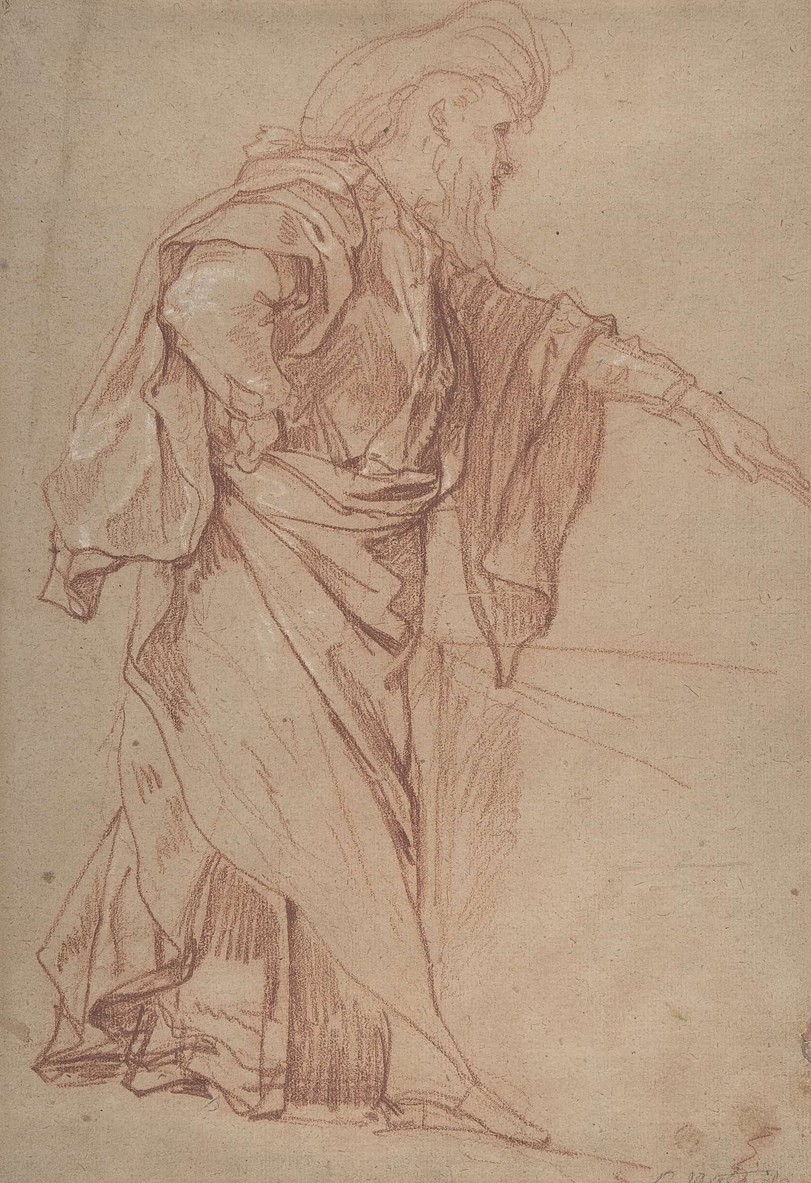 Standing Male Figure With Left Arm Extended Th Century by Charles Joseph Natoire