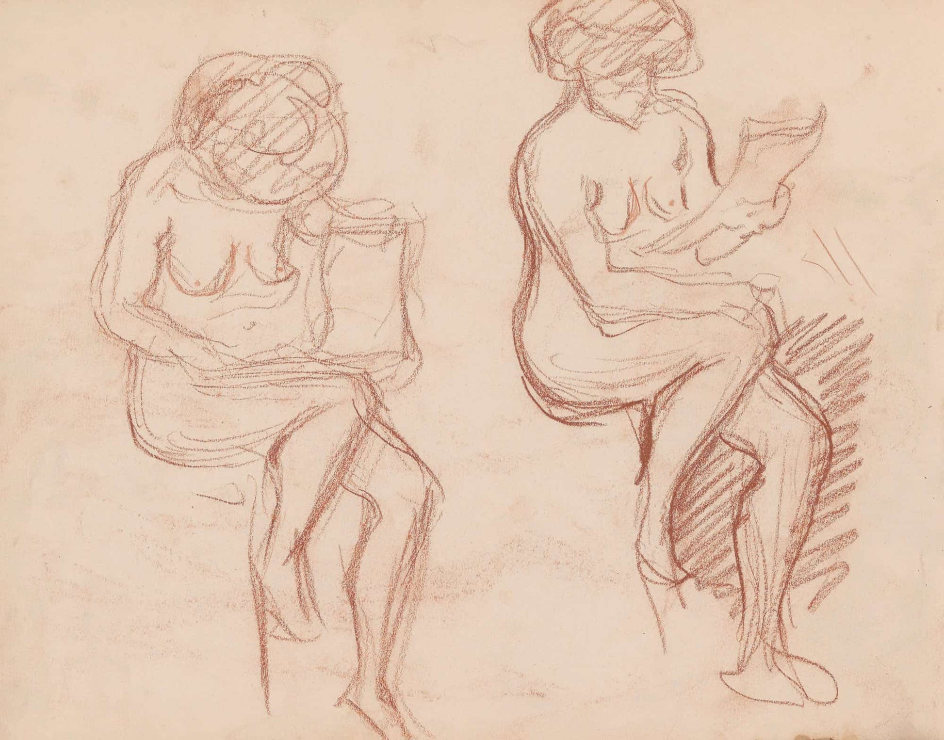 Standing Nude by Jules Schmalzigaug