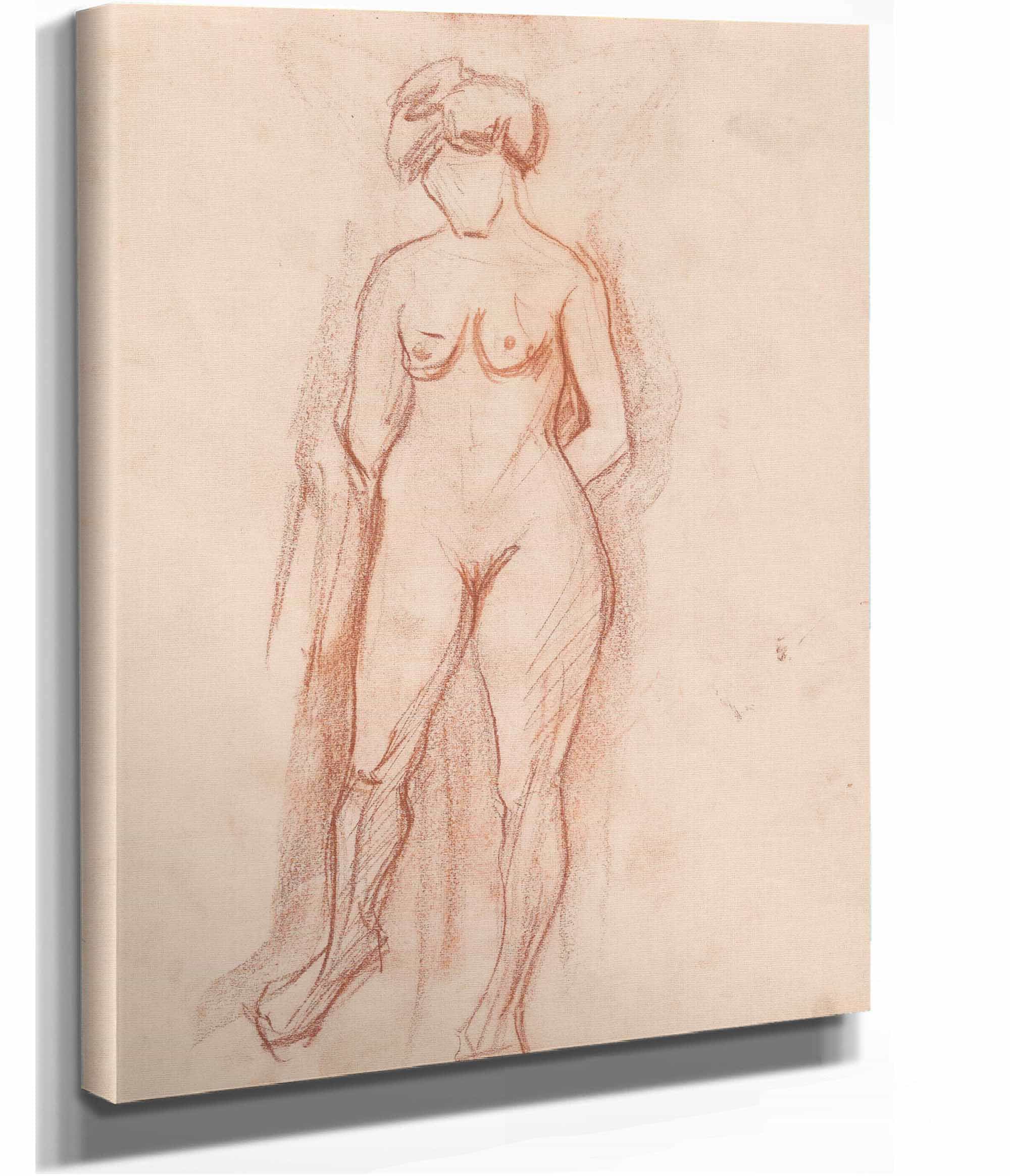 Standing Nude by Jules Schmalzigaug