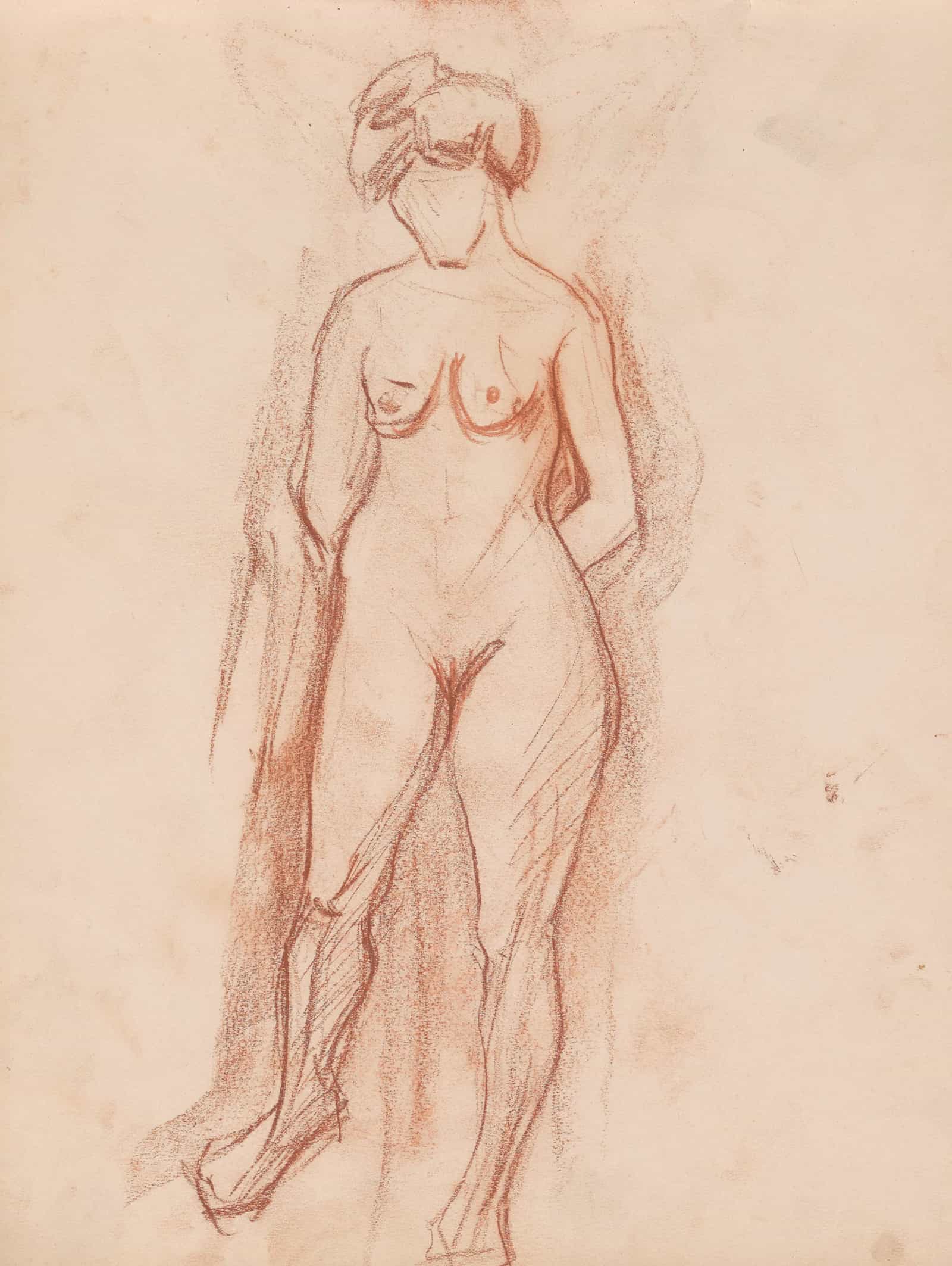 Standing Nude by Jules Schmalzigaug