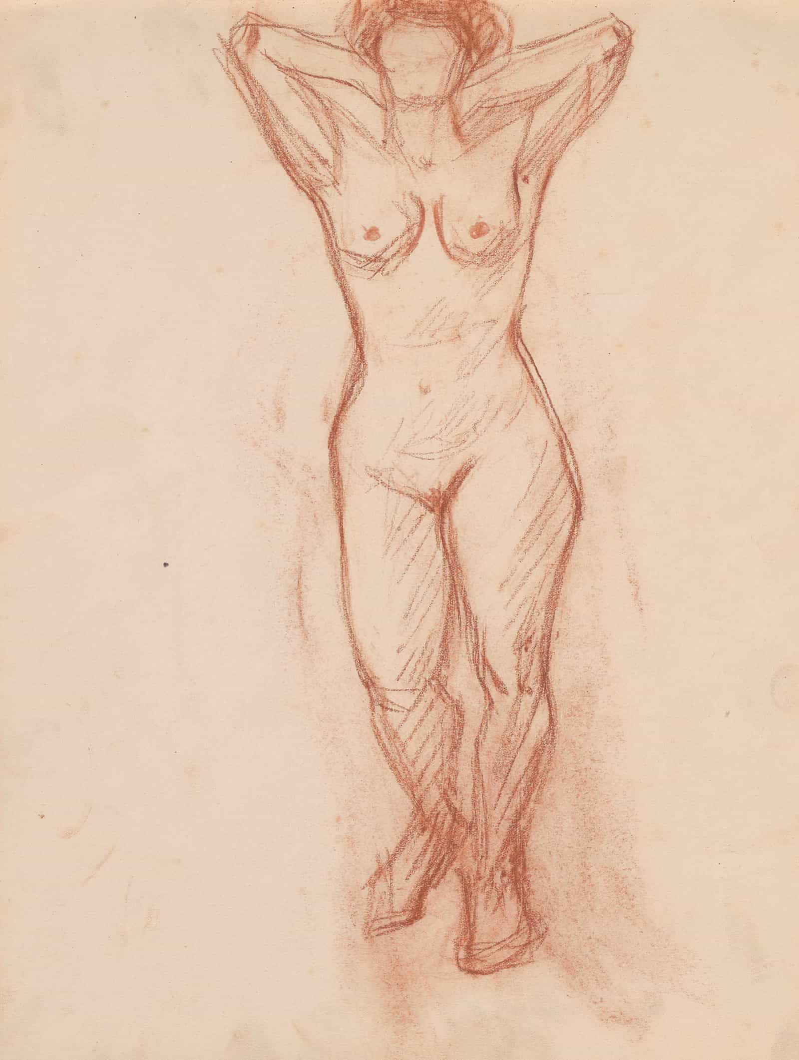 Standing Nude by Jules Schmalzigaug