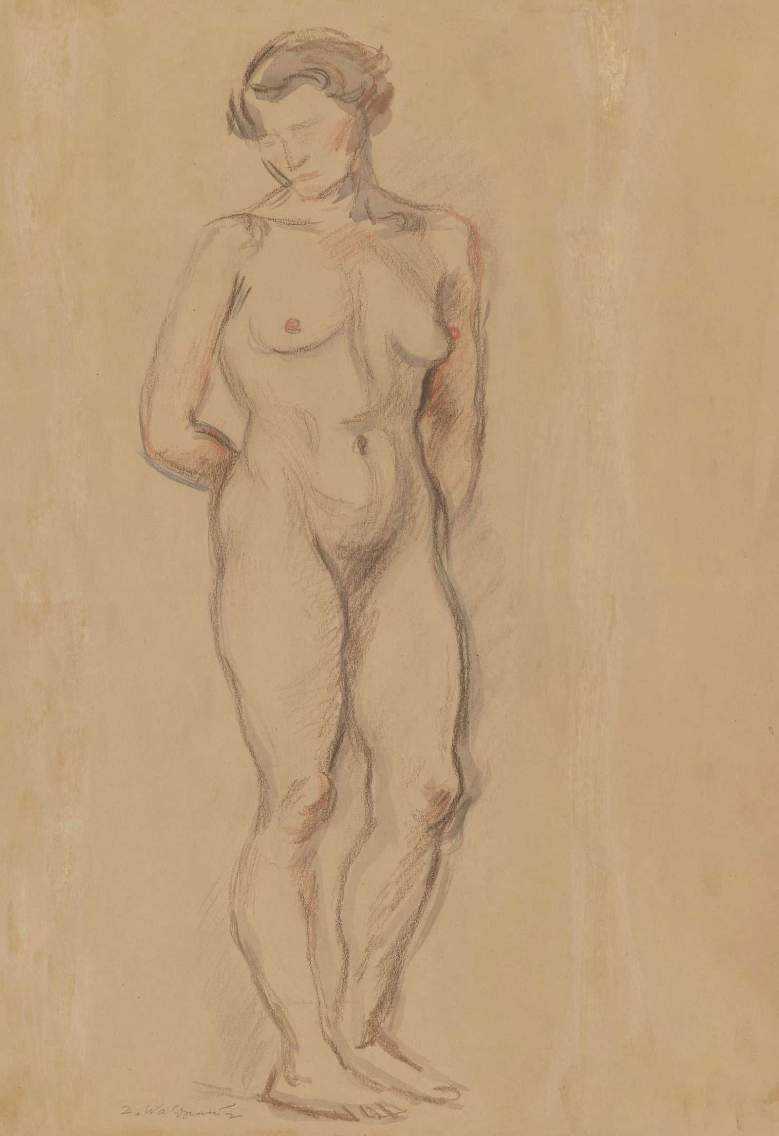 Standing Nude by Zygmunt Waliszewski