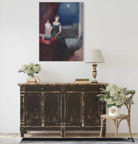 Standing Woman With A Fan Probably by Jean Louis Forain