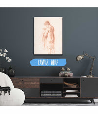 Standing Youth Seen From Behind Holding A Bowl   by Guercino