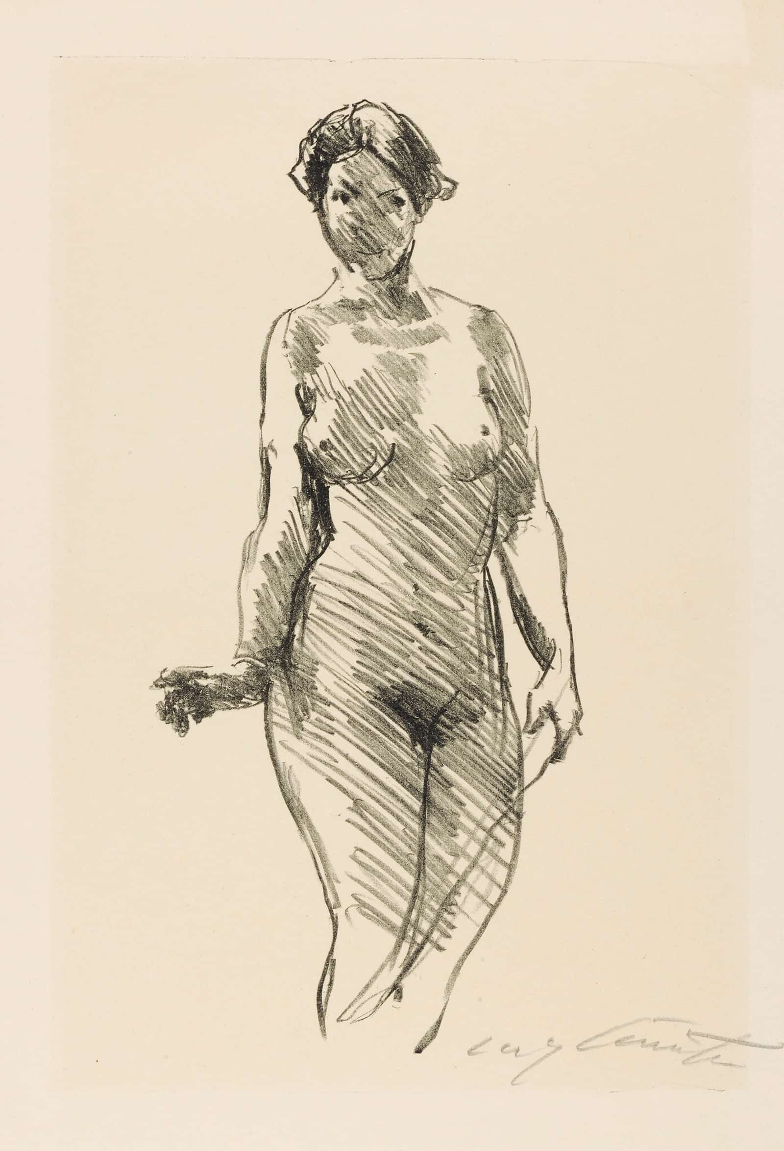 Stehender Akt by Lovis Corinth